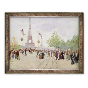 Tablou inramat - Jean Beraud - Intrarea in Expozitia Universelle, 70 x 90 cm