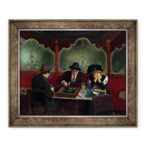 Tablou inramat - Jean Beraud - Jucatorii de Table, 50 x 60 cm