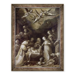 Tablou inramat - Jean de Saint-Igny - Adorarea Pastorilor, 70 x 90 cm