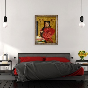 Tablou inramat - Jean Fouquet - Portretul Cancelarului Guillaume Jouvenel des Ursins d.1472 1460-65, 70 x 90 cm - Img 3