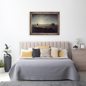Tablou inramat - Jean-Francois Millet - Fuldul de oaie, Lumina Lunii, 70 x 90 cm - Img 3