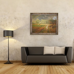 Tablou inramat - Jean-Francois Millet - Primavara la Barbizon, 60 x 80 cm - Img 2
