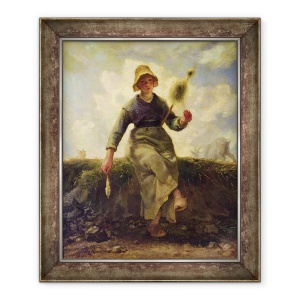 Tablou inramat - Jean-Francois Millet - Spinner, Goatherd din Auvergne, 50 x 60 cm