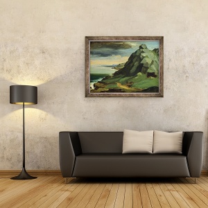 Tablou inramat - Jean-Francois Millet - Stanca Catel, sau stancile de la Haga, 70 x 90 cm - Img 2