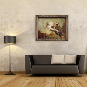 Tablou inramat - Jean-Francois Millet - Tentatia Sfantului Anton, 60 x 80 cm - Img 2
