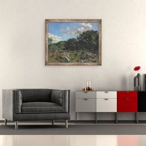 Tablou inramat - Jean Frederic Bazille - Peisaj la Chailly, 70 x 85 cm - Img 2