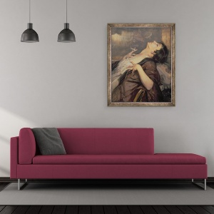 Tablou inramat - Jean Gouweloos - Placerea fumatului, 50 x 60 cm - Img 2