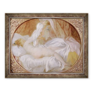 Tablou inramat - Jean-Honore Fragonard - Chemise Eliminat sau Doamna Dezbracare, 60 x 80 cm