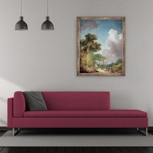 Tablou inramat - Jean-Honore Fragonard - Leagan II, 50 x 60 cm - Img 2