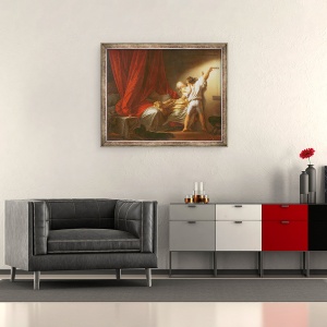 Tablou inramat - Jean-Honore Fragonard - surubul, 70 x 85 cm - Img 2