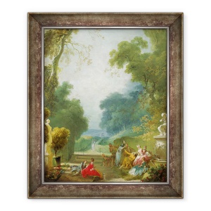Tablou inramat - Jean-Honore Fragonard - Un joc de Hot Cockles, 70 x 85 cm