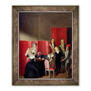 Tablou inramat - Jean-Jacques Hauer - Delfinul luat de la familia sa, 70 x 85 cm