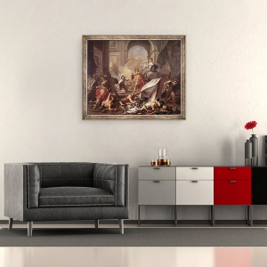 Tablou inramat - Jean-Marc Nattier - Perseu, sub protectia Minervei, 70 x 85 cm - Img 2