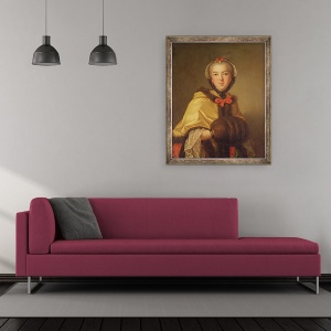 Tablou inramat - Jean-Marc Nattier - Portret De Louis-Henriette de Bourbon-Conti, 50 x 60 cm - Img 2