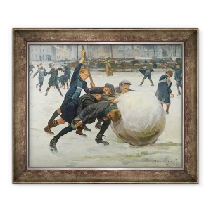 Tablou inramat - Jean Mayne - Cel mai mare bulgare de zapada, 70 x 85 cm