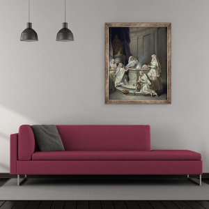Tablou inramat - Jean Raoux - Fecioare vestale, 50 x 60 cm - Img 2
