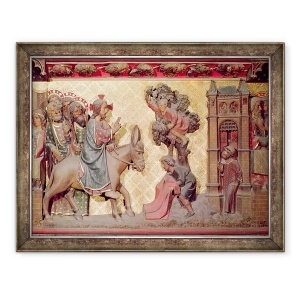 Tablou inramat - Jean Ravy - Detaliu al intrarii lui Hristos in Ierusalim, 60 x 80 cm