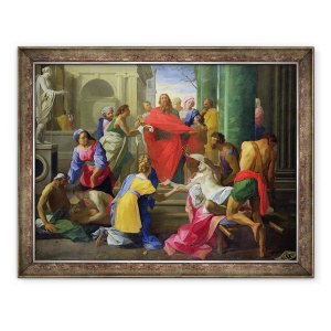 Tablou inramat - Jean Restout - Miracolele Sfantului Pavel in Efes, 60 x 80 cm