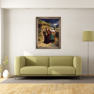 Tablou inramat - Jean Victor Schnetz - Un calugar care ajuta un pelerin, 60 x 80 cm - Img 2