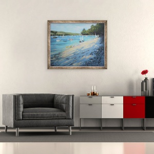 Tablou inramat - Jennifer Wright - Golful Pescarilor Salcombe II, 70 x 85 cm - Img 2