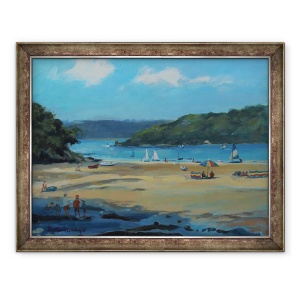 Tablou inramat - Jennifer Wright - Millbay, Salcombe, ulei la bord, 70 x 90 cm