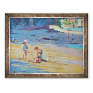 Tablou inramat - Jennifer Wright - Plaja Salcombe, 70 x 90 cm