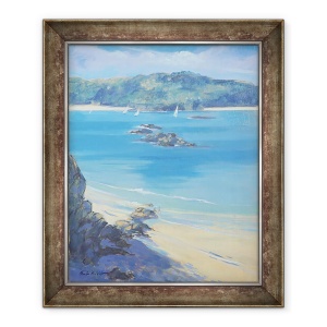 Tablou inramat - Jennifer Wright - Salcombe - Distractie pe plaja, 50 x 60 cm
