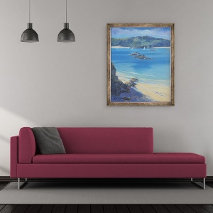 Tablou inramat - Jennifer Wright - Salcombe - Distractie pe plaja, 50 x 60 cm - Img 2