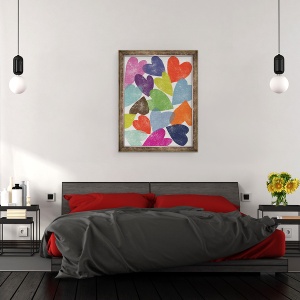 Tablou inramat - Jenny Frean - Inimi imprimate, 60 x 80 cm - Img 3