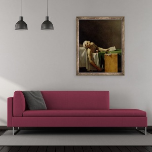 Tablou inramat - Jerome Martin Langlois - Moartea lui Marat, 70 x 85 cm - Img 2