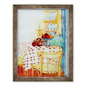 Tablou inramat - Joan Thewsey - Masa de bucatarie Cabana cu mere, 2005, 70 x 90 cm