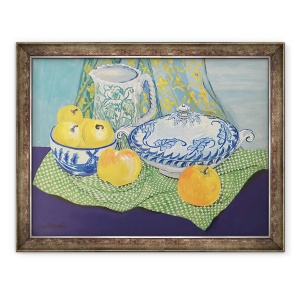 Tablou inramat - Joan Thewsey - Natura moarta cu Tureen si mere, 1999, 70 x 90 cm