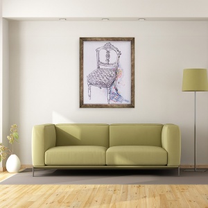 Tablou inramat - Joan Thewsey - Portretul Scaunului Meu, 2000, 70 x 90 cm - Img 2