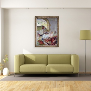 Tablou inramat - Joaquin Sorolla y Bastida - Pregatirea strugurilor uscati, 60 x 80 cm - Img 2