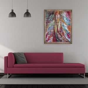 Tablou inramat - jocasta shakespeare - Trandafir si Galbenele, 50 x 60 cm - Img 2