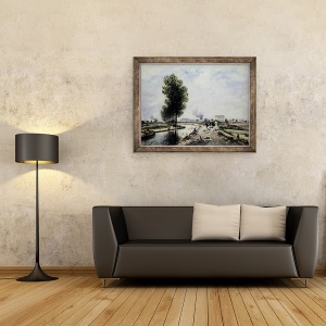 Tablou inramat - Johan-Barthold Jongkind - Canal de lOurcq langa Pantin, 60 x 80 cm - Img 2