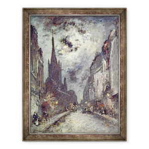 Tablou inramat - Johan-Barthold Jongkind - Rue Saint-Severin, 70 x 90 cm