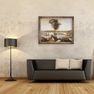 Tablou inramat - Johann Friedrich Meyer - Vedere la parcul Sanssouci din Brauhausberg, 60 x 80 cm - Img 2