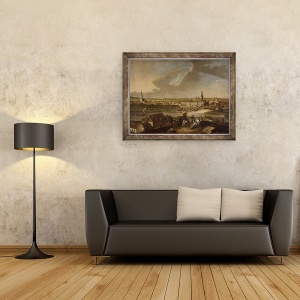Tablou inramat - Johann Friedrich Meyer - Vedere peste Potsdam din Brauhausberg, 70 x 90 cm - Img 2