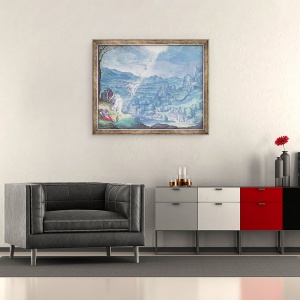 Tablou inramat - Johann Wilhelm Baur - Visul lui Iacov, 50 x 60 cm - Img 2
