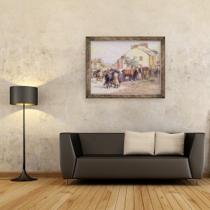 Tablou inramat - John Atkinson - Targul de cai, 70 x 90 cm - Img 2
