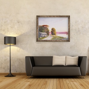 Tablou inramat - John Barnard - Plantatia fluviului Mississippi, 60 x 80 cm - Img 2