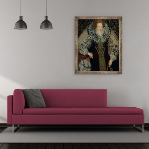 Tablou inramat - John Bettes the Younger - Queen Elizabeth I, 50 x 60 cm - Img 2
