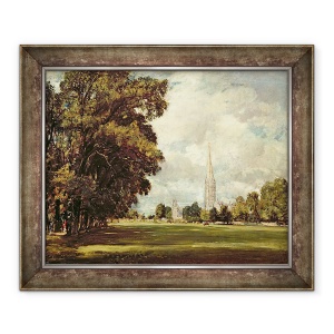 Tablou inramat - John Constable - Catedrala Salisbury din Marsh inchide, 50 x 60 cm