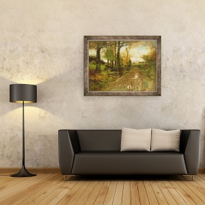 Tablou inramat - John Francis Murphy - Drumul prin padure, 60 x 80 cm - Img 2