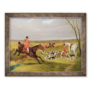 Tablou inramat - John Frederick Herring Snr - Vanatoarea Suffolk - Moartea, 70 x 90 cm