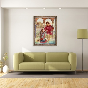 Tablou inramat - John Melhuish Strudwick - Tristan si Iseult, 60 x 80 cm - Img 2