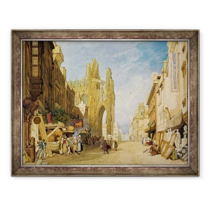 Tablou inramat - John Sell Cotman - Scene de strada din Alencon I, Normandia, 70 x 90 cm