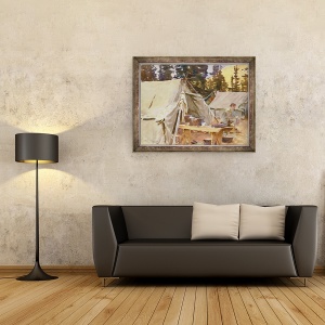 Tablou inramat - John Singer Sargent - Tabara la lacul OHara, 70 x 90 cm - Img 2