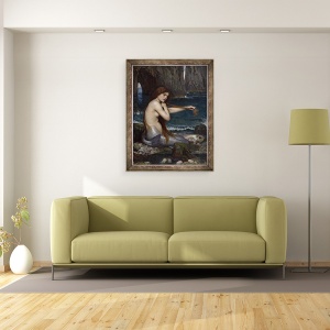 Tablou inramat - John William Waterhouse - A Mermaid, 60 x 80 cm - Img 2
